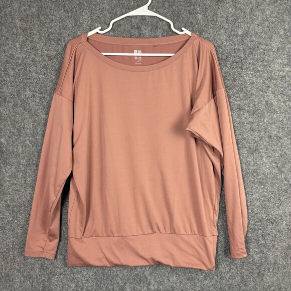 UNQULO Airism Shirt Womens Size M Rose Pink  Sweatshirt Top Lightweight - Picture 1 of 7